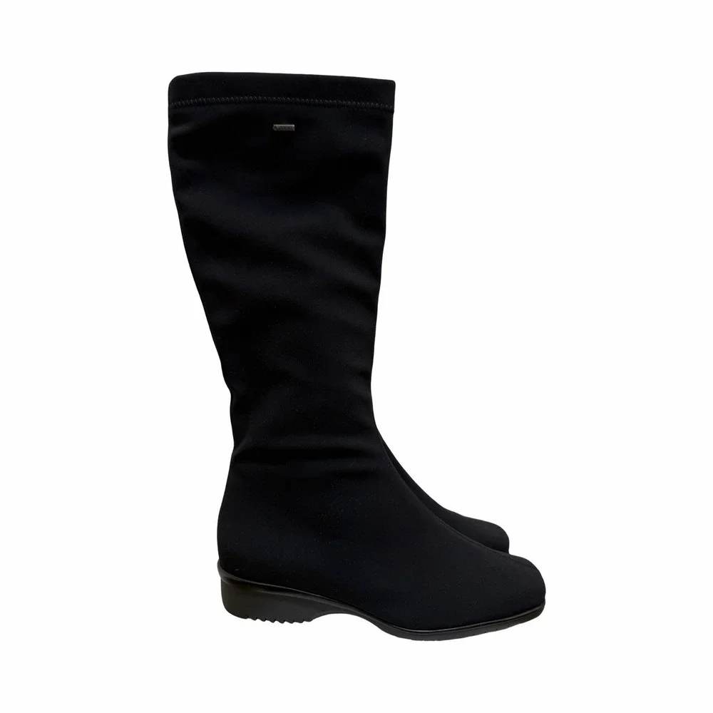 Ara Womens Paula‎ Tall Waterproof Neoprene GoreTex Boots Size 4.5 Black Winter